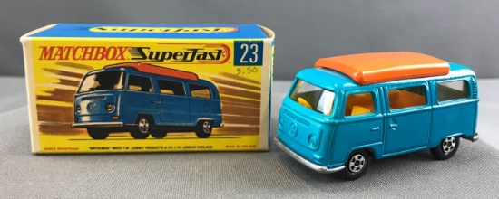 Matchbox Superfast No. 23 Volkswagen Camper die cast vehicle with Original Box