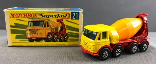Matchbox Superfast No. 21 Foden Concrete Truck die cast vehicle with Original Box