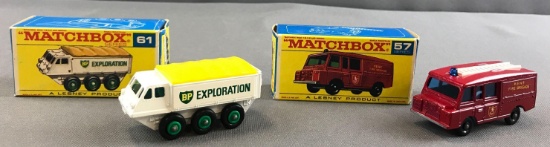 Group of 2 Matchbox die cast vehicles No. 57 and 61 with Original Boxes