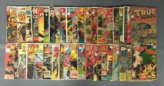 Group of 40 War and Crime Comic Books