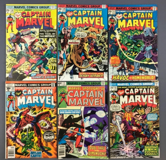 Group of 6 Marvel Comics Captain Marvel Comic Books