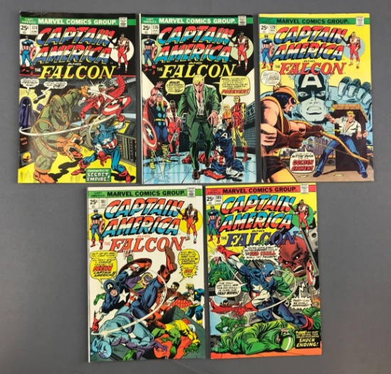 Group of 5 Marvel Comics Captain America and the Falcon Comic Books