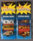 Group of 2 Hot Wheels Crash Pak Die-Cast 3 Pack Vehicle Sets In Original Packages