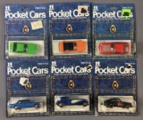 Group of 6 Tomy Pocket Cars Die-Cast Vehicles In Original Packages