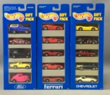 Group of 3 Hot Wheels Die-Cast Vehicles 5 Pack Gift Sets In Original Boxes