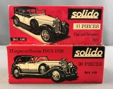 Group of 2 Solido L?age d?or die cast scale vehicles in original boxes