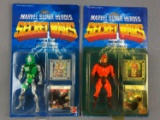 Group of 2 Marvel Super Heroes Secrer Wars action figures in original packaging