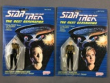 Group of 2 Star Trek The Next Generation action figures in original packaging