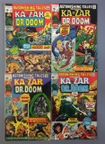 Group of 4 Marvel Comics Kazar Dr. Doom Comic Books