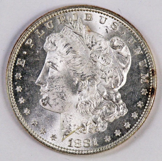 1881 P Morgan Silver Dollar.