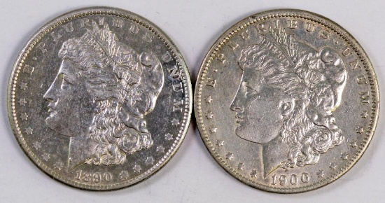 Lot of (2) Morgan Silver Dollars.