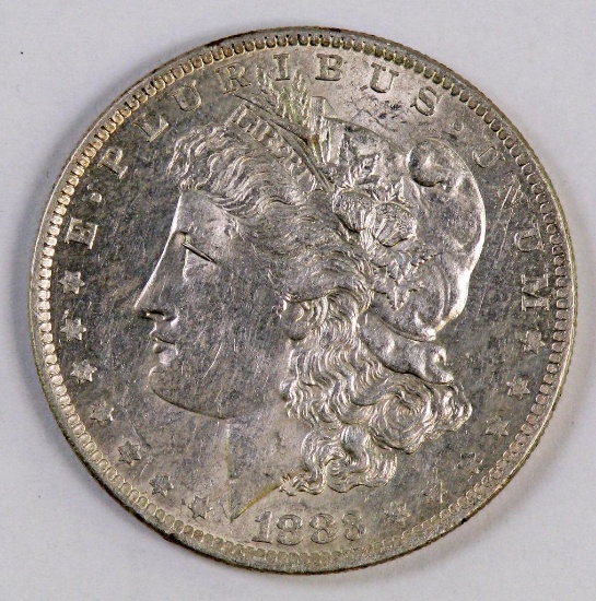 1883 O Morgan Silver Dollar.