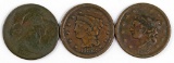 Lot of (3) U.S. Large Cents.
