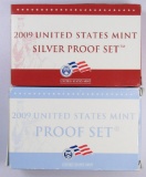 Lot of (2) U.S. 2009 Silver & Clad Proof Sets.