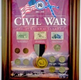 Civil War 150th Anniversary Coin & Stamp Plaque 1861-2011.
