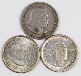 Lot of (3) Early Commemorative Silver Half Dollars.