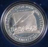 1987 Constitution Proof Silver Dollar Commemorative.