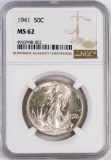 1941 P Walking Liberty Silver Half Dollar (NGC) MS62.