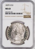 1879 S Morgan Silver Dollar (NGC) MS63.