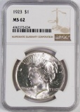 1923 P Peace Silver Dollar (NGC) MS62.