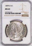 1899 O Morgan Silver Dollar (NGC) MS63.
