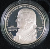 2005 Chief Justoce John Marshall Proof Silver Dollar Commemorative.