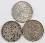 Lot of (3) 1885 P Morgan Silver Dollars.