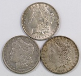Lot of (3) Morgan Silver Dollars.