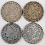 Lot of (4) Morgan Silver Dollars.
