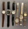 Group of six men 's wrist watches