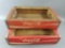Group of 2 Red Wooden Coca Cola Crates.