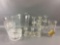 Group of 6 Clear Glass Decorative Pieces.