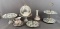 Group of miscellaneous dishes with floral design