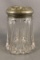 Antique pressed glass address of jar