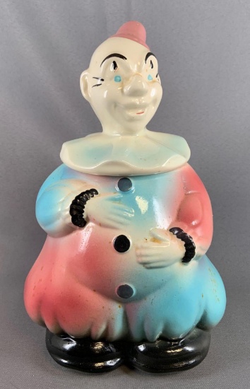 Vintage clown cookie jar