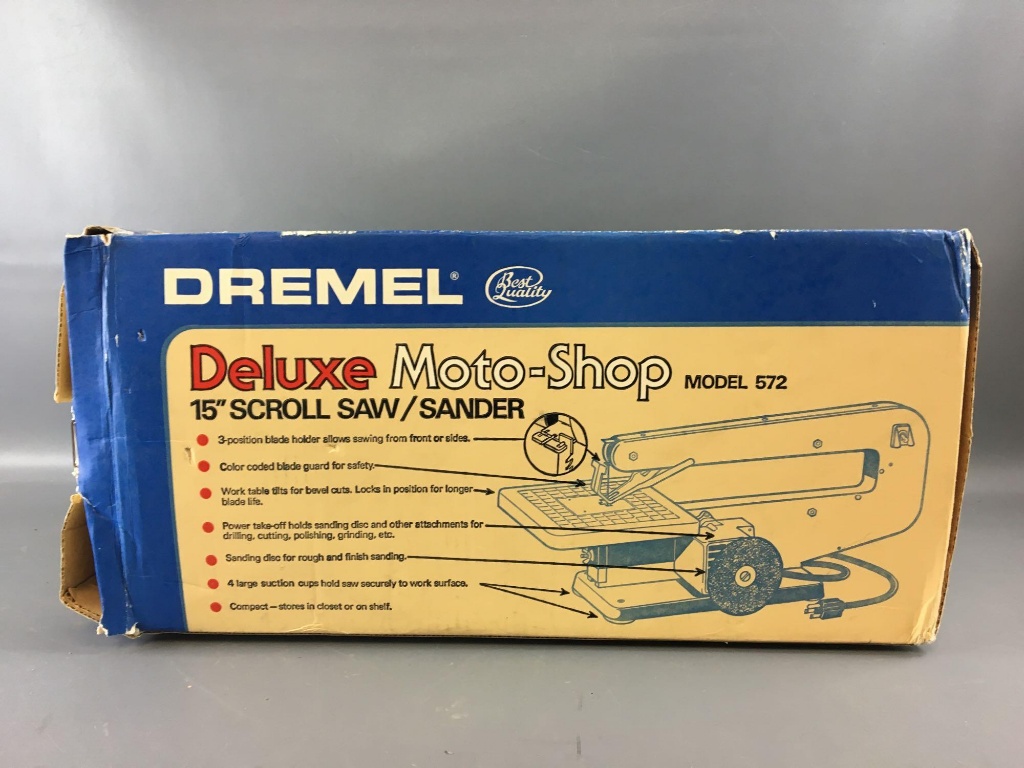 Drexel Deluxe Moto-Shop 15.0 "Scroll Saw Sander. | Art, Antiques &  Collectibles | Online Auctions | Proxibid