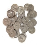 Group of 29 Washington silver quarters