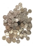 Group of 136 Roosevelt and mercury silver dimes