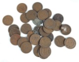 Group of Indian head pennies