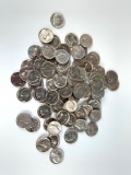 Approximately 80 Jefferson nickels