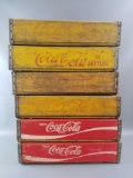 Group of 6 Wooden Coca Cola Crates.