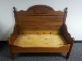 Antique Toddler Wooden Day Bed.