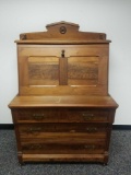 Antique Oak Secretary Desk.