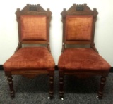 Group of 3 Antique Upholstered Chairs.