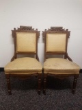 Group of 2 Antique Upholstered Chairs.