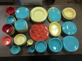 Group of 83 Fiesta / Fiestaware Ceramic Glazed Dinnerware.