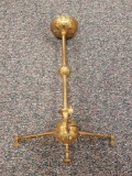 Vintage 3 Arm Brass Hanging Fixture.