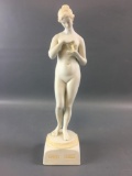 Vintage Porcelain Nude Women with Butterfly.
