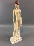 Royal Dux Hand Painted Czech Republic Porcelain Nude Woman Figural.