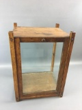 Vintage Wood & Glass Display Cabinet.